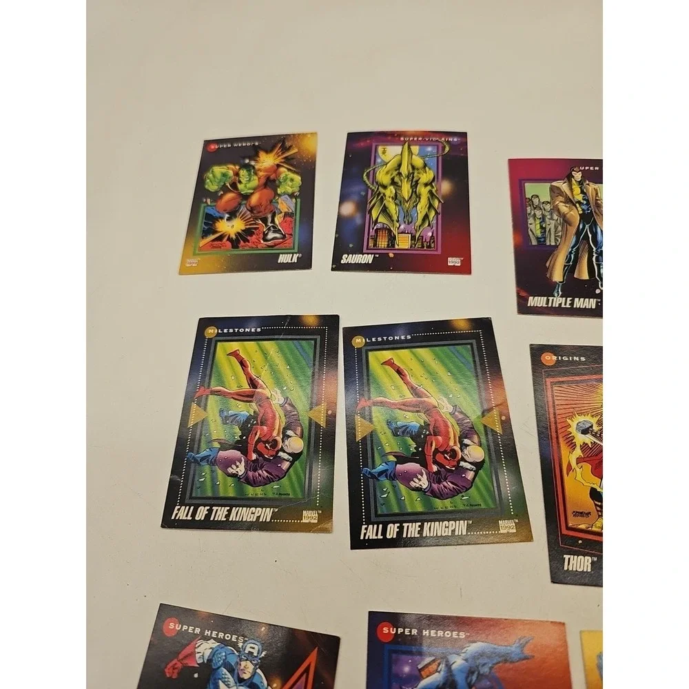 1992 Necrom‎ Marvel Universe Super Heroes Milestones Trading Cards Lot Of 16